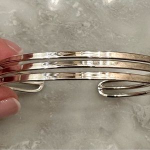 Two silver bracelets- like new!